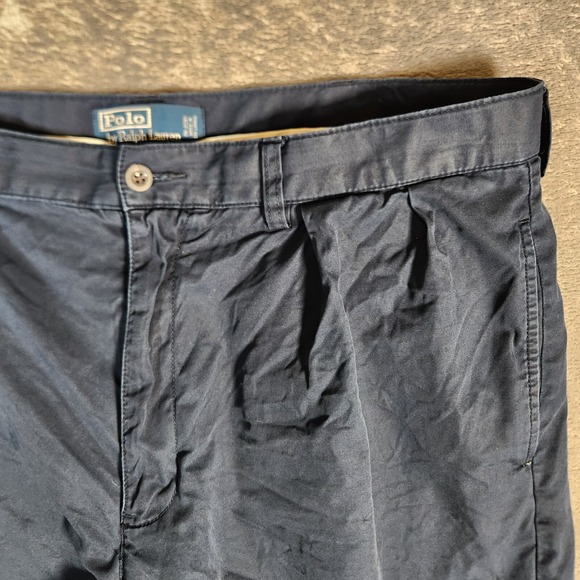 Polo Ralph Lauren Tyler Short Men's 36X9 Blue Chino Pleated Golf Beach - Picture 5 of 15